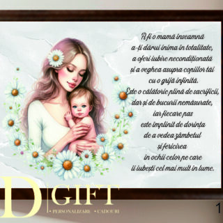 Placheta lemn- A fi o mama inseamna...
