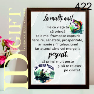 Placheta lemn- La multi ani - Cel mai bun pescar