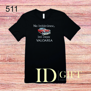 Tricou negru - masina- nu imbatranesc - 511