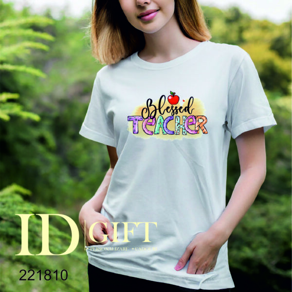 Tricou cu mesaj: - Blessed teacher - imagine 2