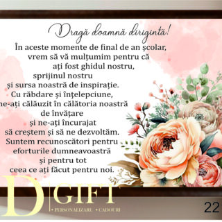 Placheta lemn - Draga doamna diriginta!