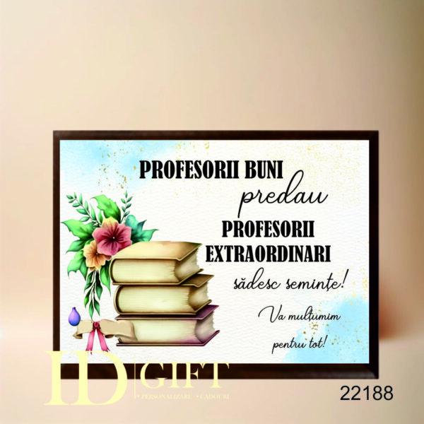 Placheta lemn - Profesorii buni predau