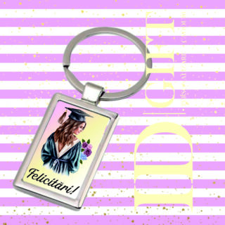 Breloc din metal  - Absolventa- Felicitari
