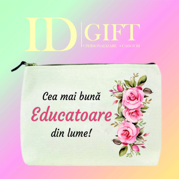 Geanta canvas-mica - Cea mai buna educatoare